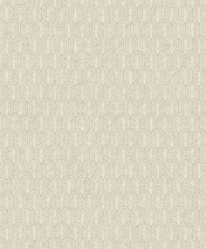 Geo Arch Art Deco Wallpaper in Beige