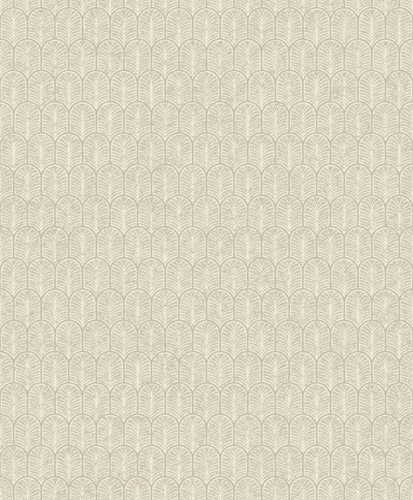 Geo Arch Art Deco Wallpaper in Beige