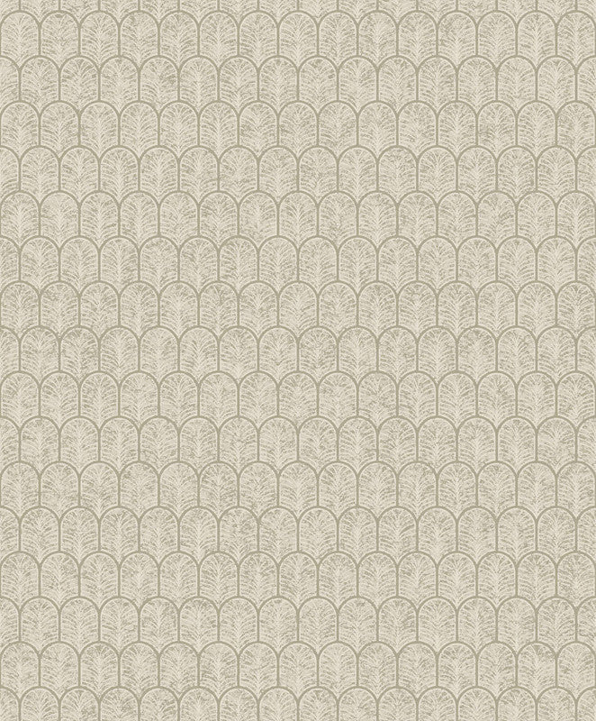 Sample Geo Arch Art Deco Wallpaper in Cream/Bronze