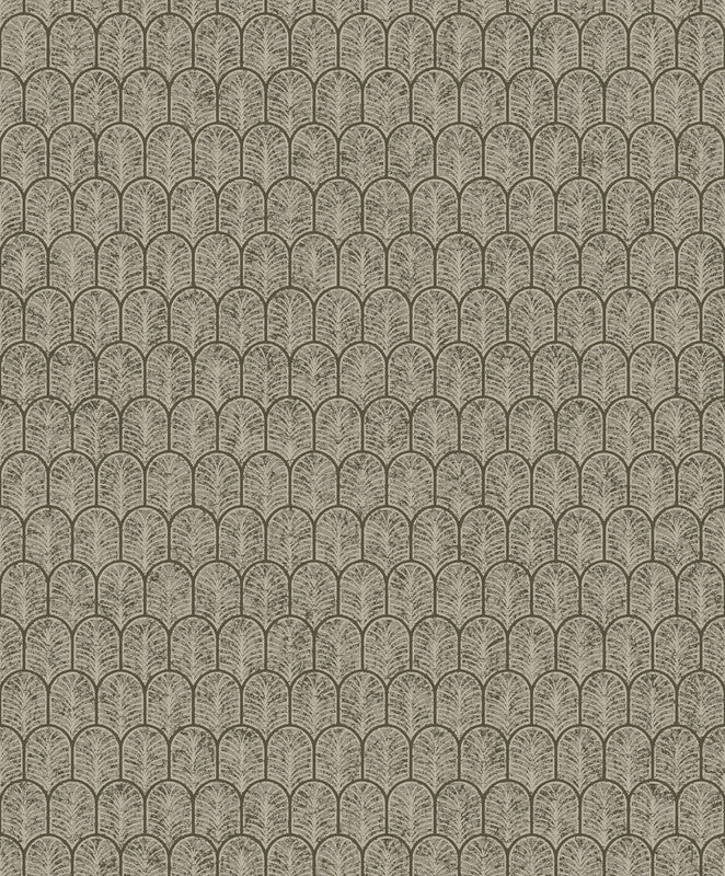 Sample Geo Arch Art Deco Wallpaper in Bronze Brown