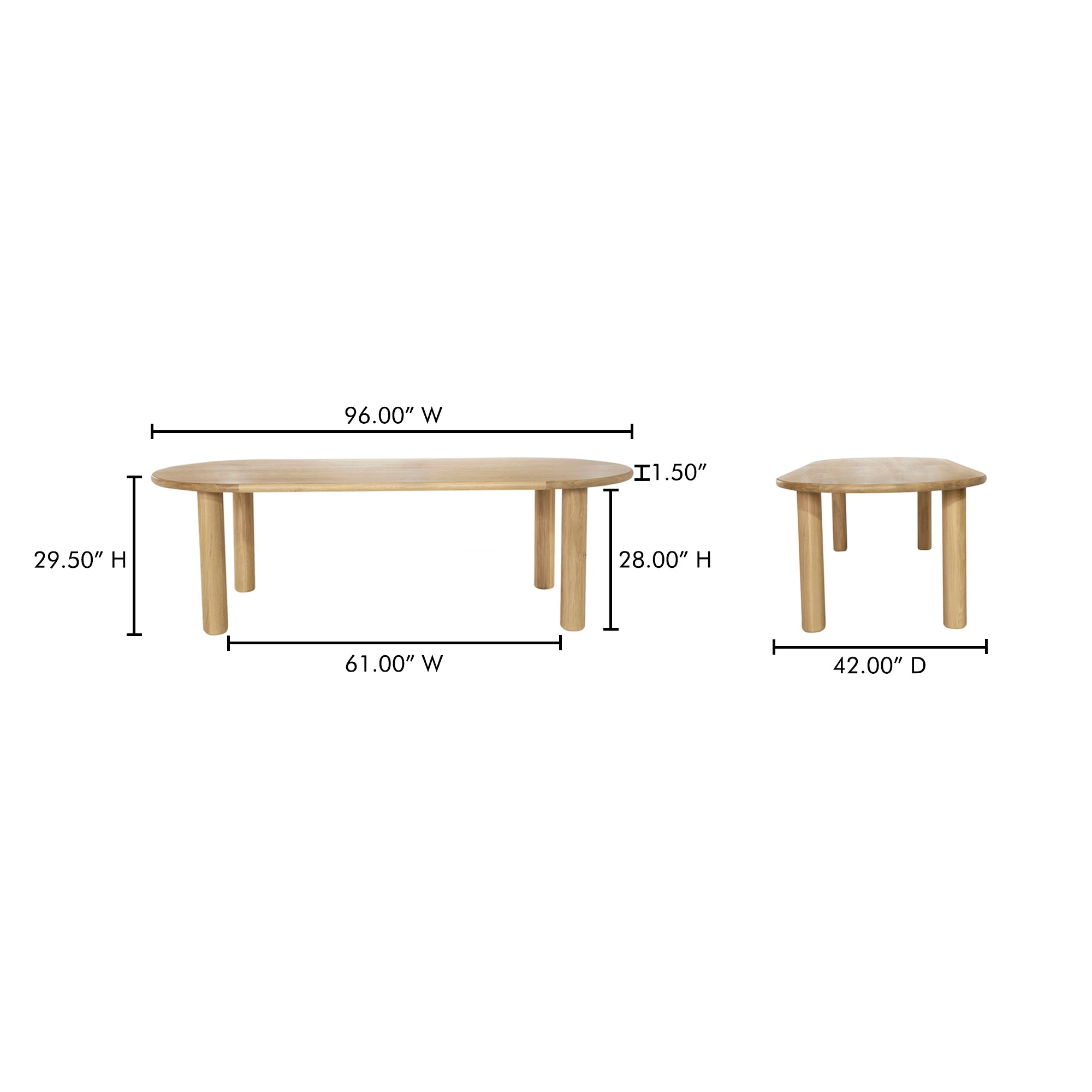 Milo Dining Table Moes Home Collection Mhc Fc 1003 24 0 22