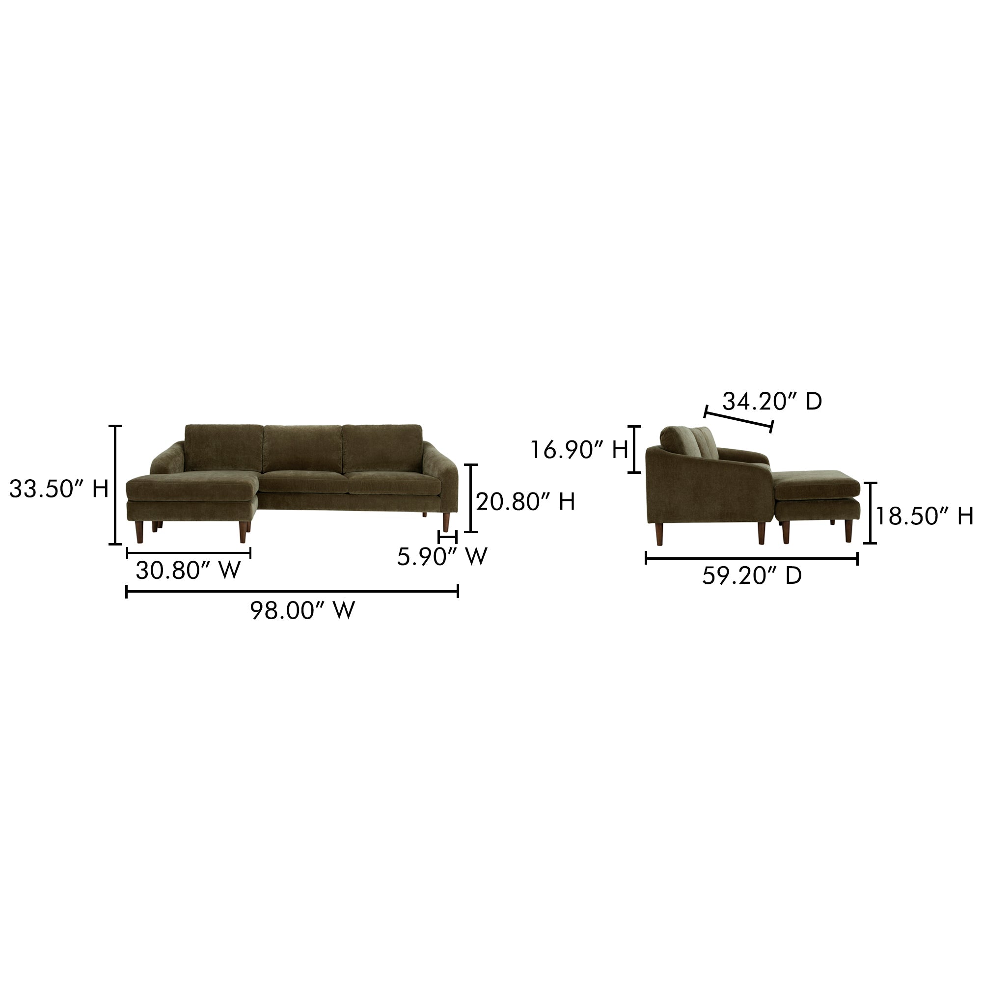Quinn Sectional Moes Home Collection Mhc Fo 1005 34 14