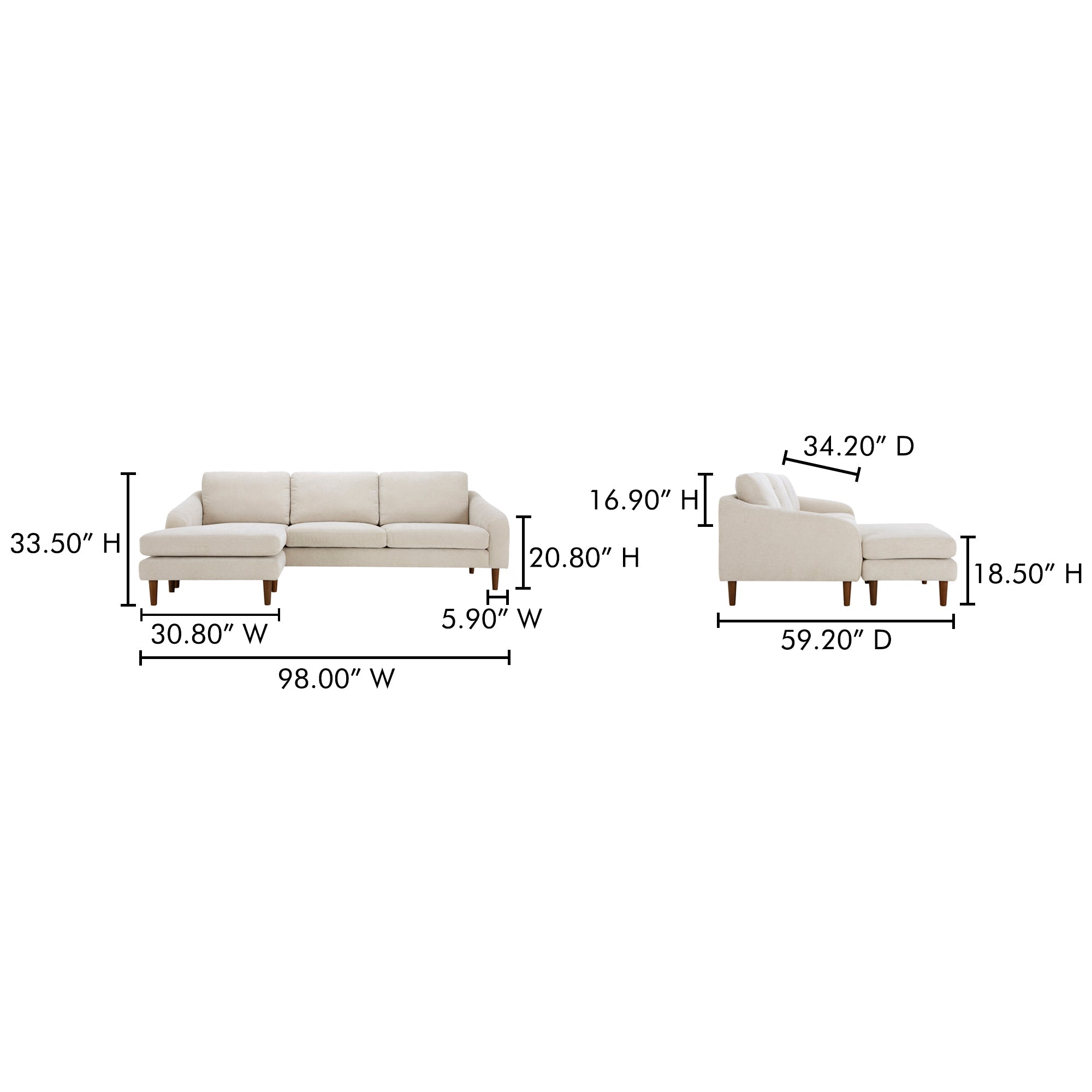 Quinn Sectional Moes Home Collection Mhc Fo 1005 34 13