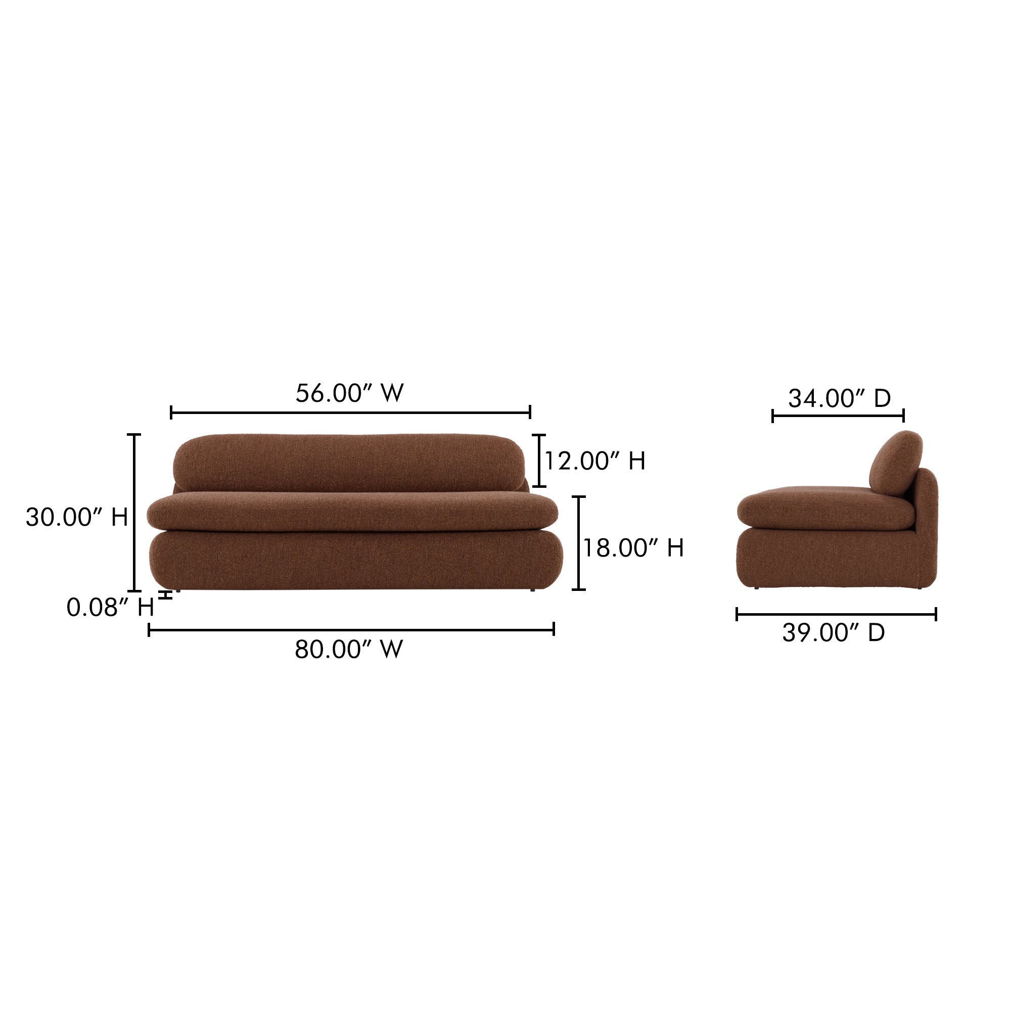 Scout Sofa Toffee Moes Home Collection Mhc Fo 1008 03 8