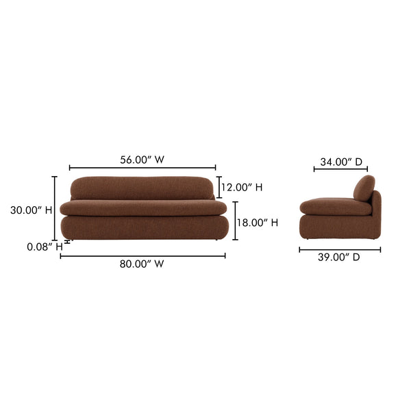 Scout Sofa Toffee Moes Home Collection Mhc Fo 1008 03 8