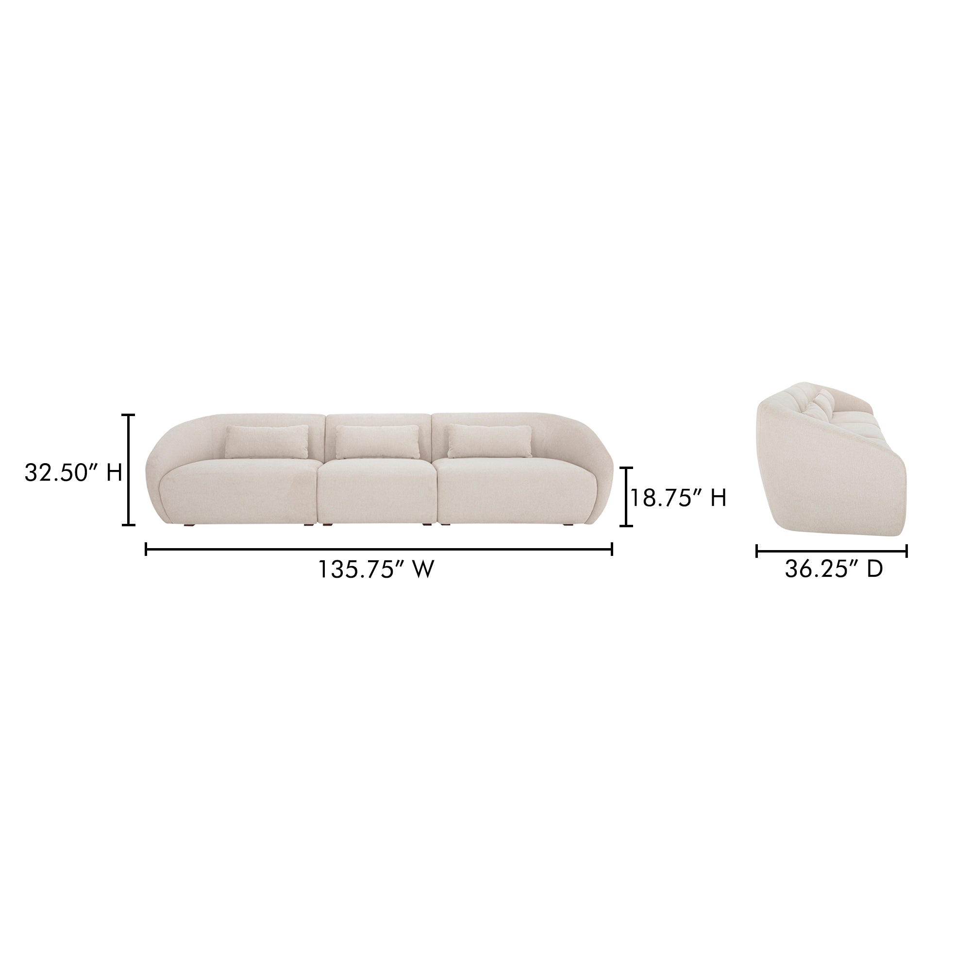 Amelia Modular Sofa Moes Home Collection Mhc Fo 1016 03 16