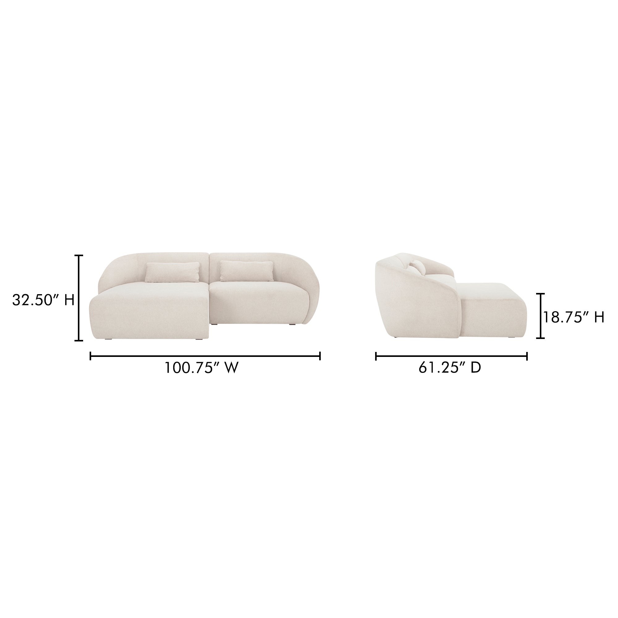 Amelia Nook Modular Sectional Moes Home Collection Mhc Fo 1017 03 29
