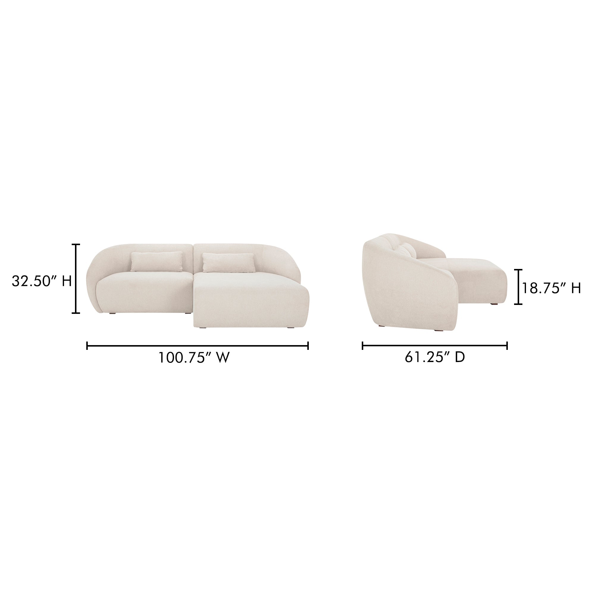 Amelia Nook Modular Sectional Moes Home Collection Mhc Fo 1017 03 30