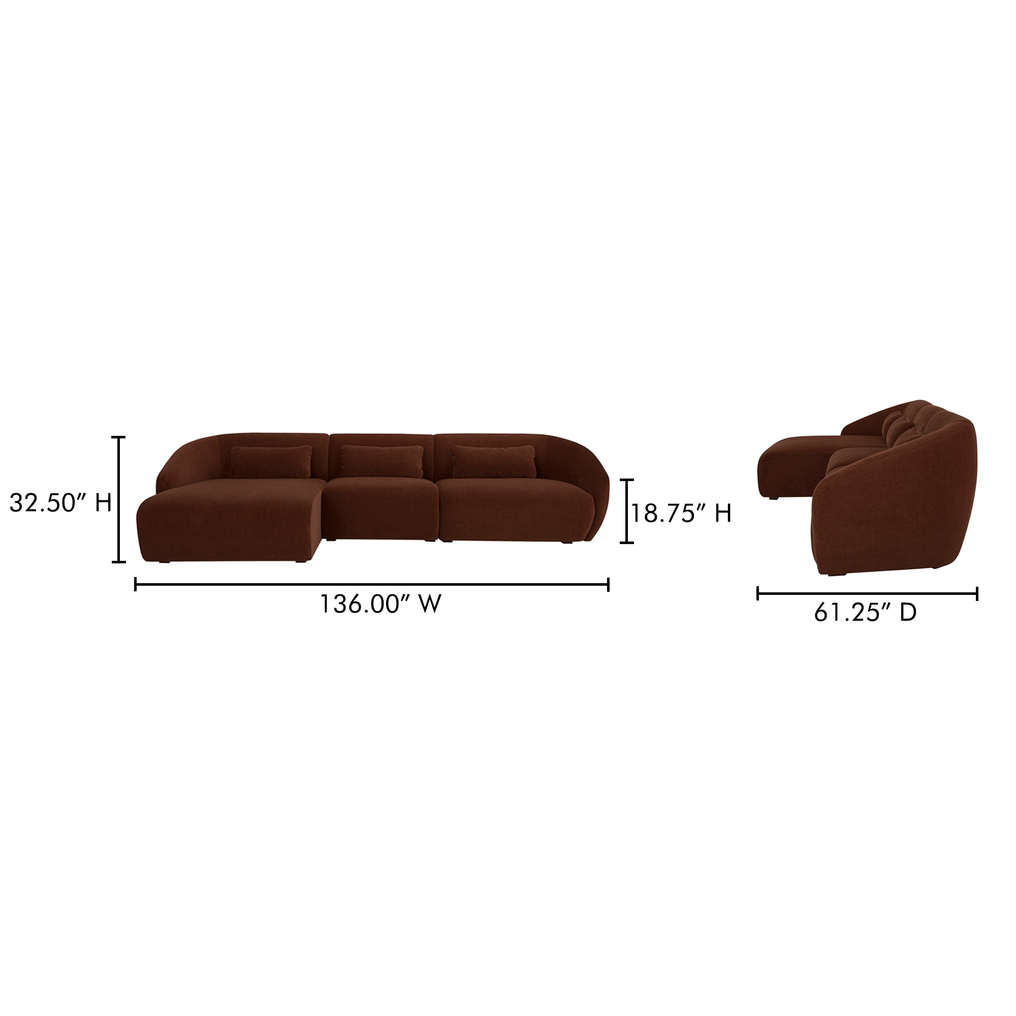 Amelia Lounge Modular Sectional Moes Home Collection Mhc Fo 1019 03 31