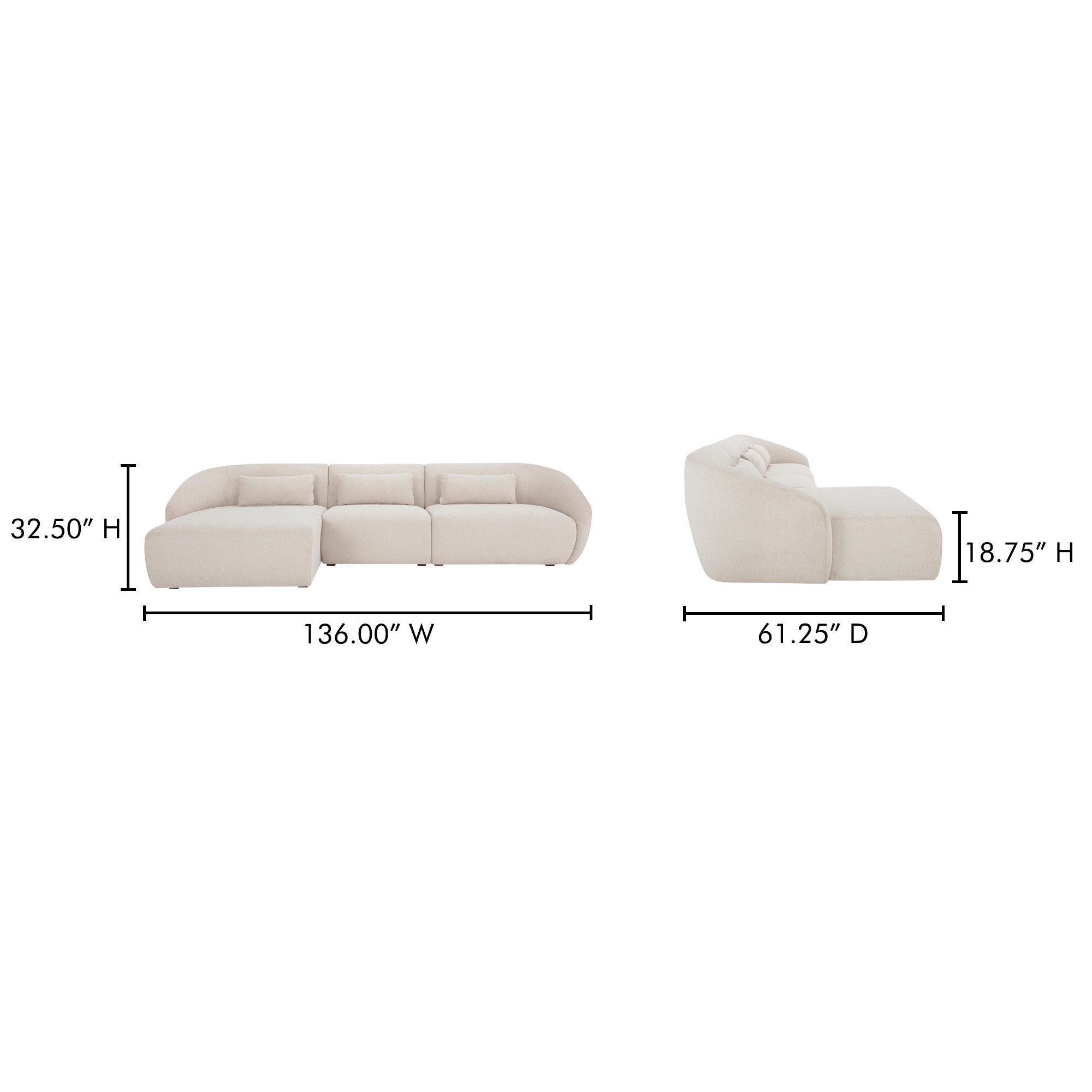 Amelia Lounge Modular Sectional Moes Home Collection Mhc Fo 1019 03 33
