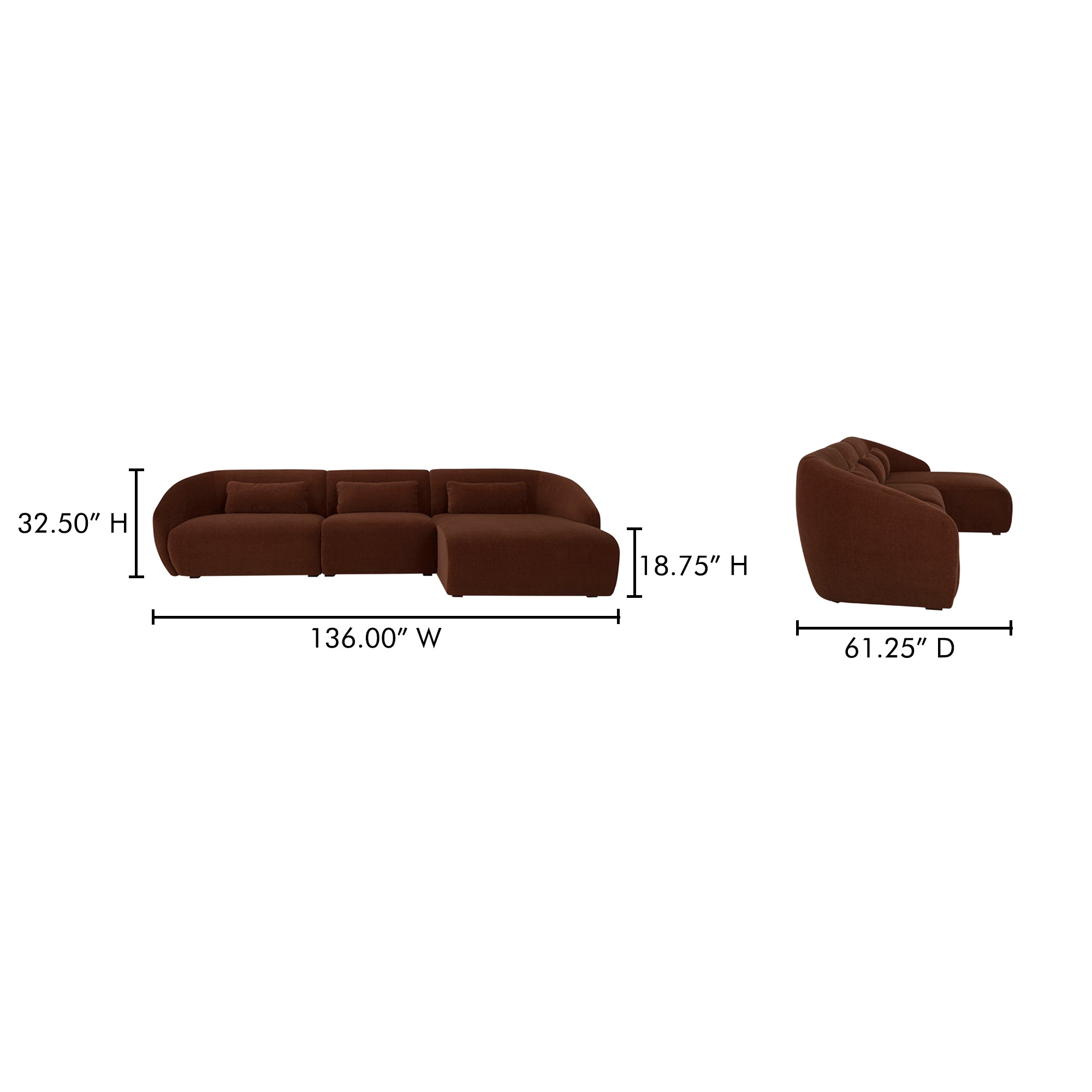 Amelia Lounge Modular Sectional Moes Home Collection Mhc Fo 1019 03 32