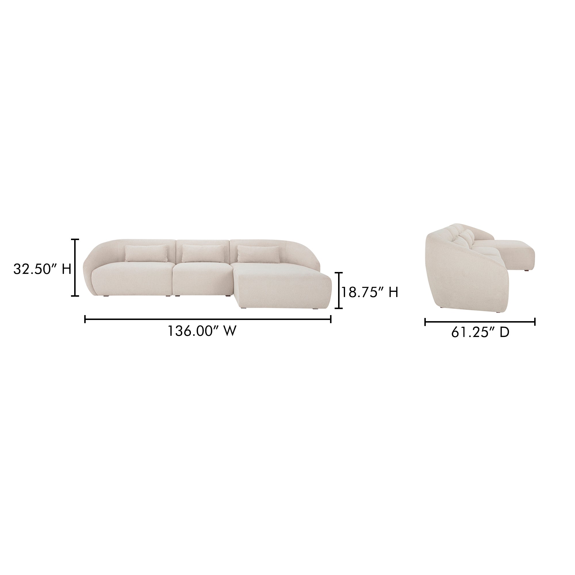 Amelia Lounge Modular Sectional Moes Home Collection Mhc Fo 1019 03 34