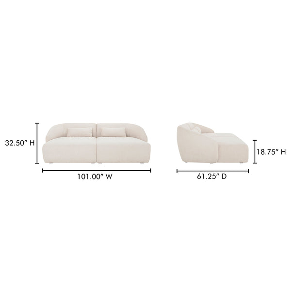 Amelia Double Chaise Modular Sectional Moes Home Collection Mhc Fo 1022 03 16