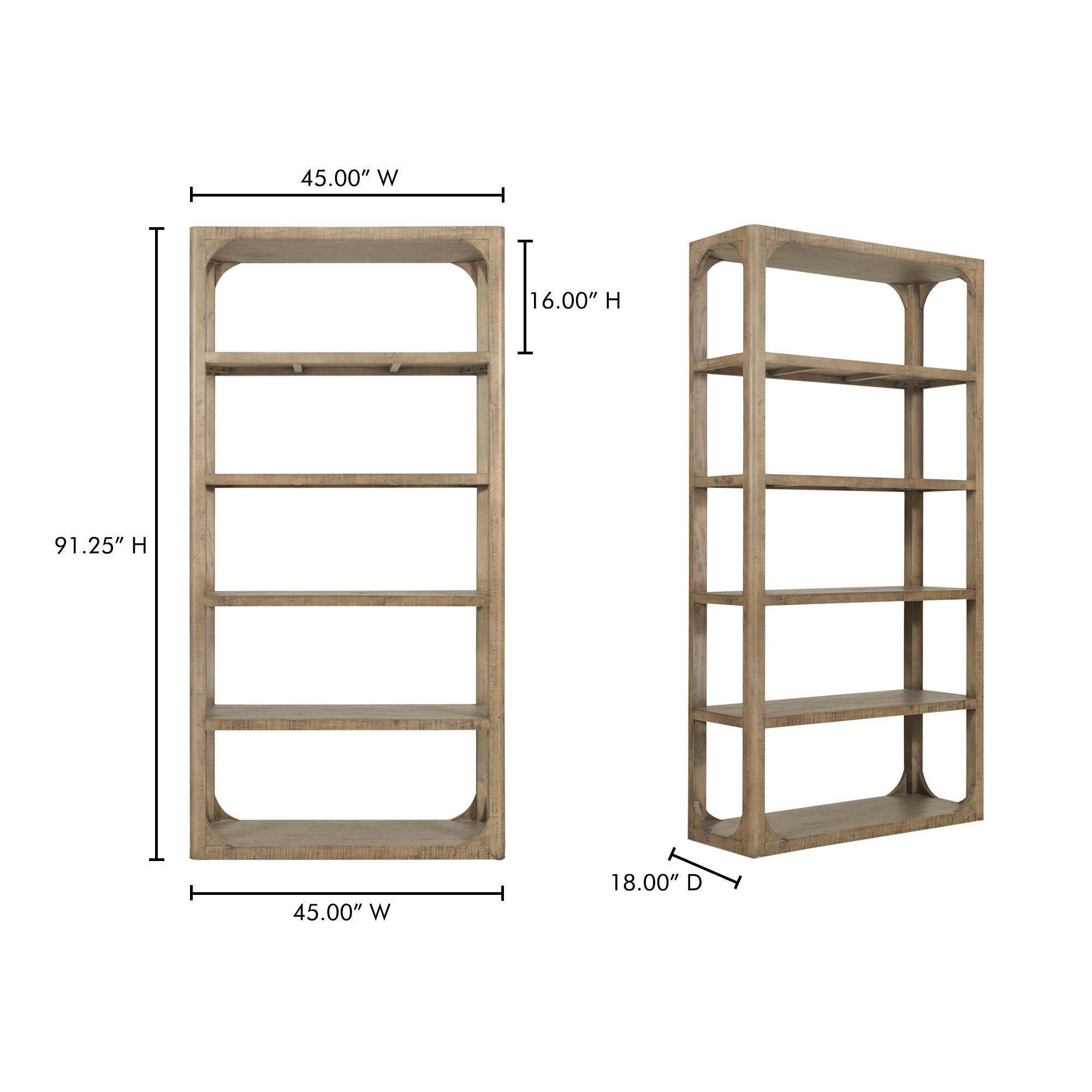 Abbott Bookshelf Moes Home Collection Mhc Fr 1041 03 7