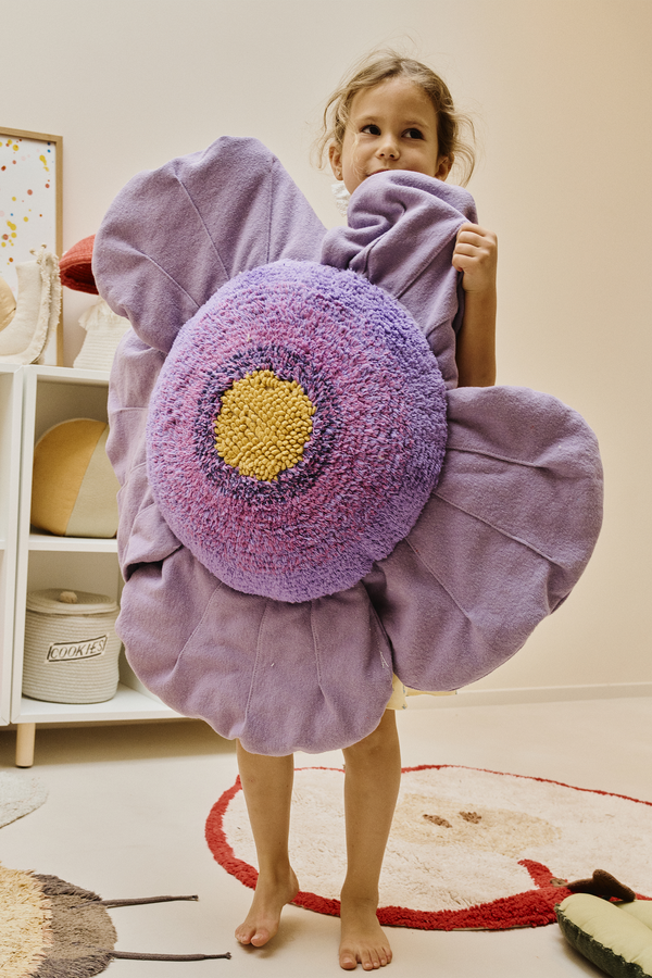 Purple Poppy Floor Cushion Lorena Canals Sc Poppy Prp 6