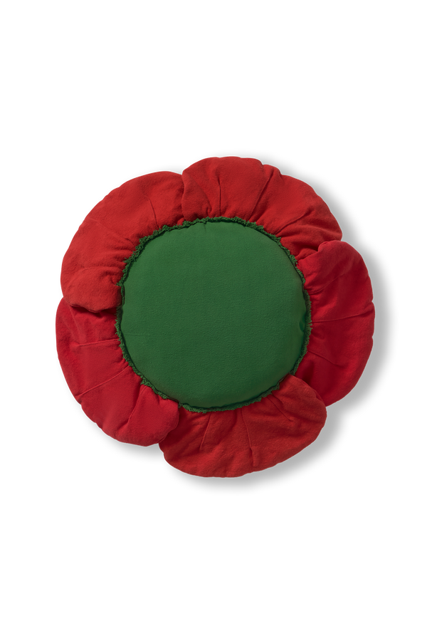 Red Poppy Floor Cushion Lorena Canals Sc Poppy Red 3