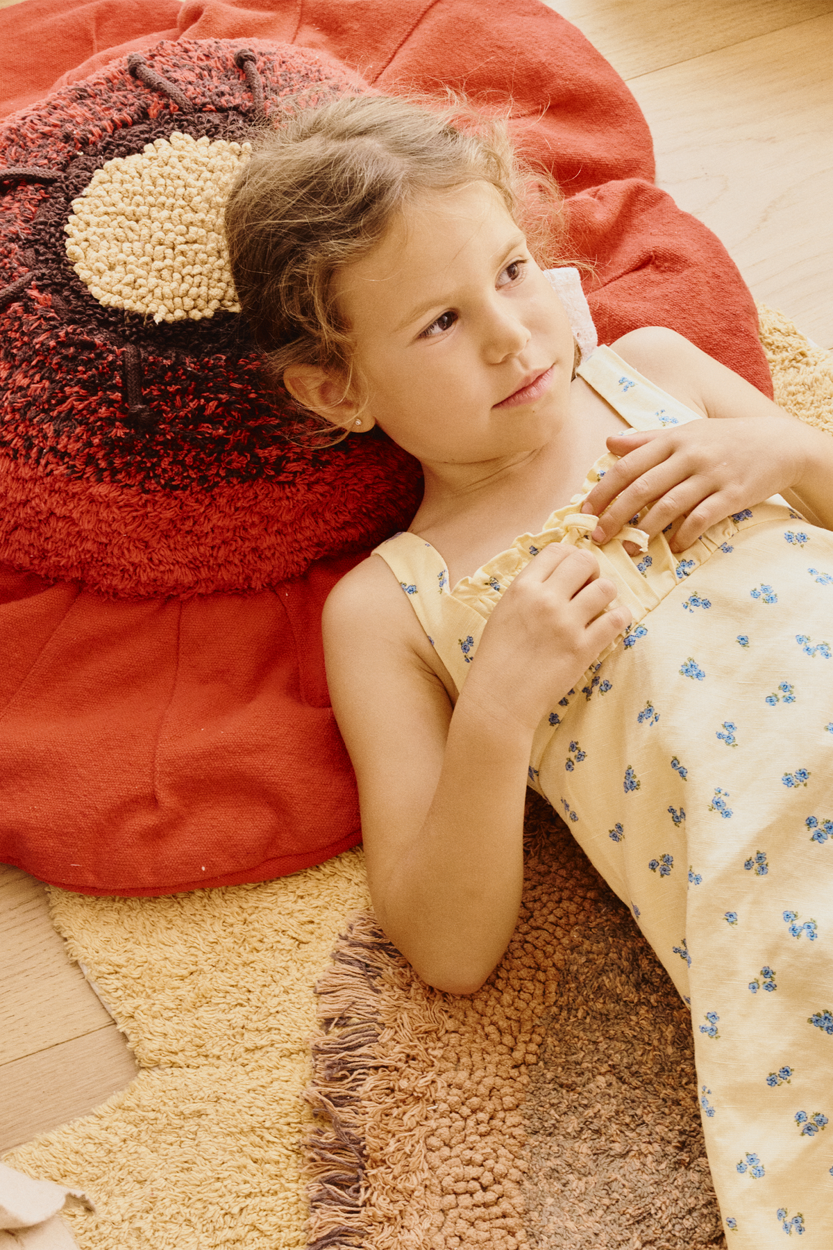 Red Poppy Floor Cushion Lorena Canals Sc Poppy Red 9