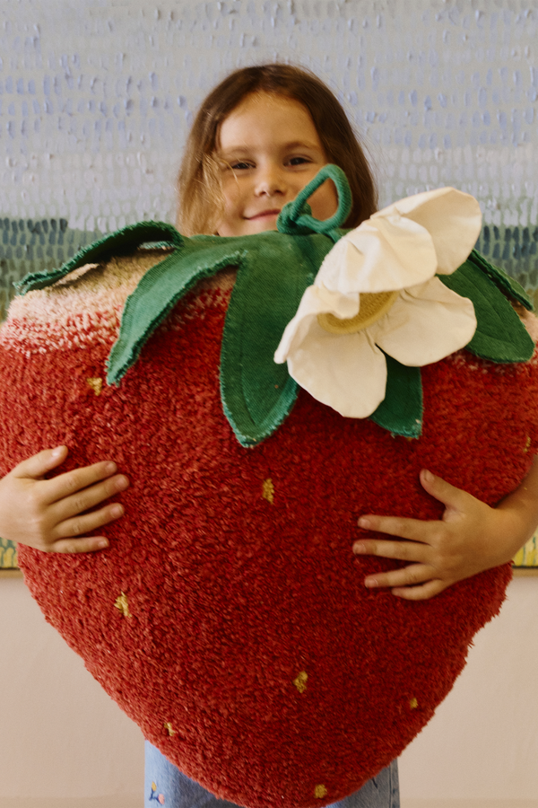 Strawberry Floor Cushion Lorena Canals Sc Strawberry 4