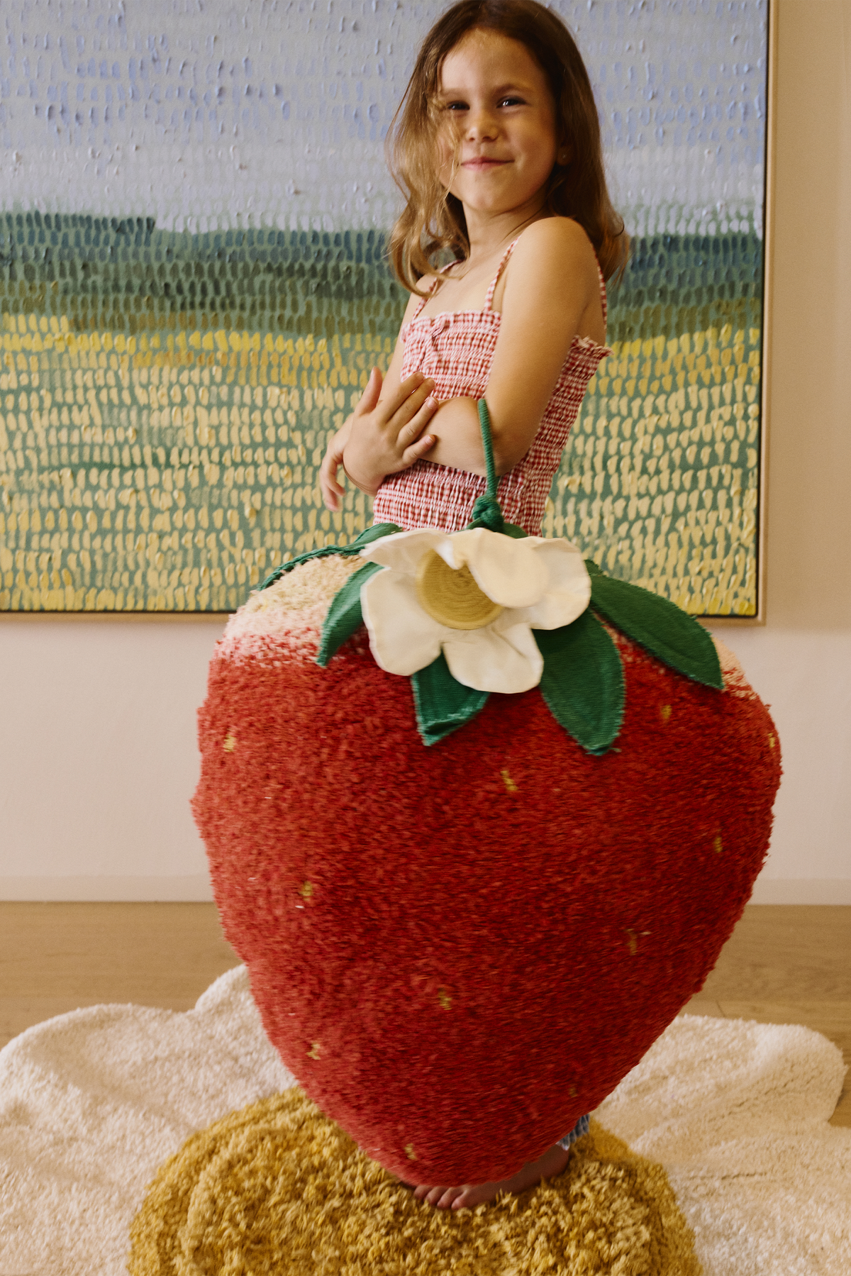Strawberry Floor Cushion Lorena Canals Sc Strawberry 5