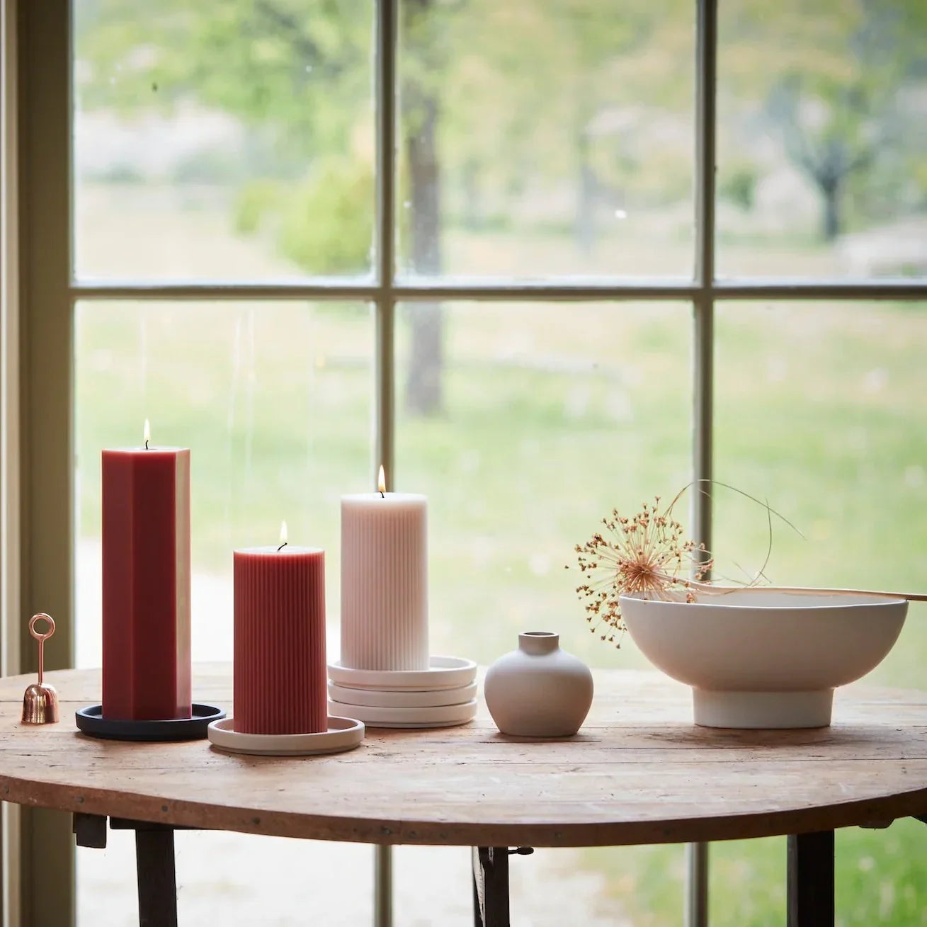 fancy hexagon pillar candle 9