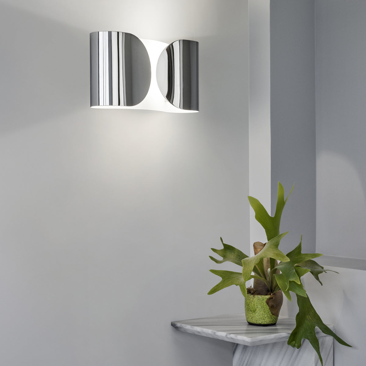 Foglio Steel Wall & Ceiling Lighting in Various Colors