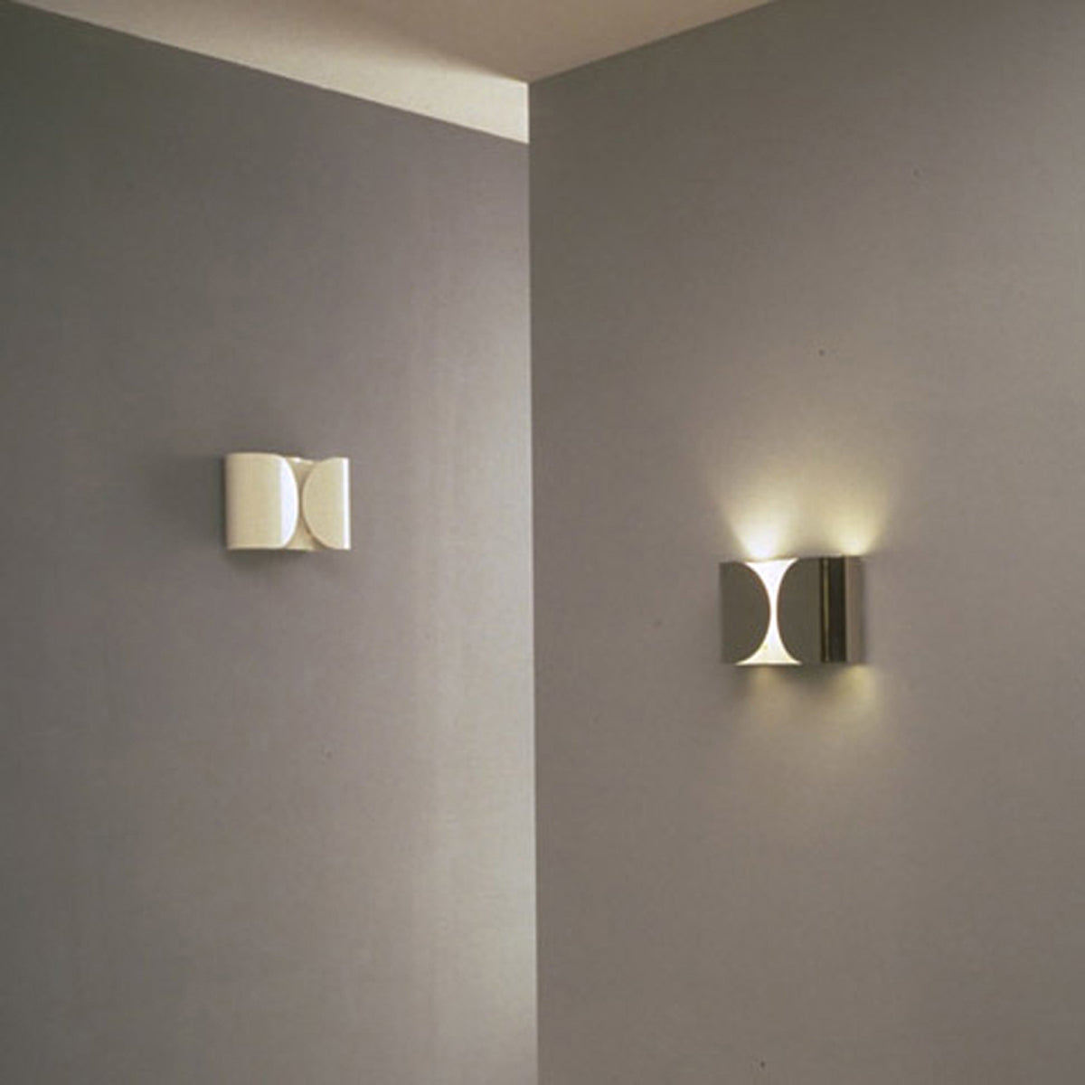 Foglio Steel Wall & Ceiling Lighting in Various Colors