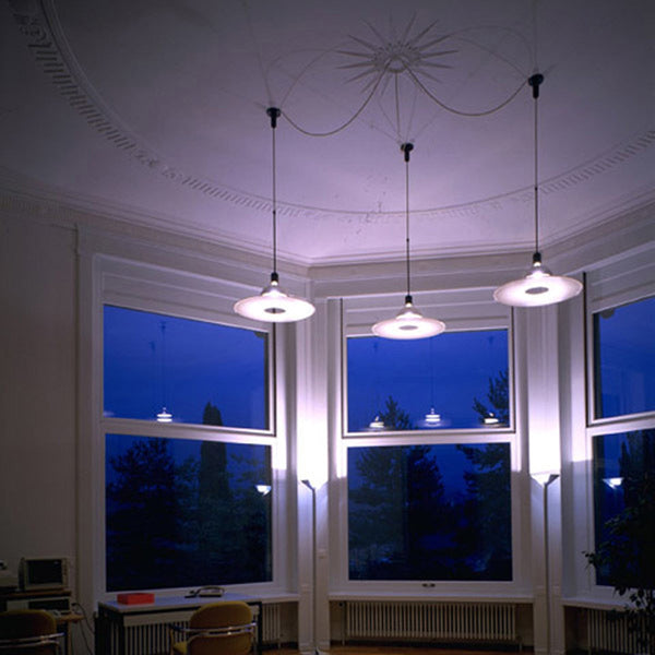 Frisbi Plastic and steel Pendant Lighting in Various Colors