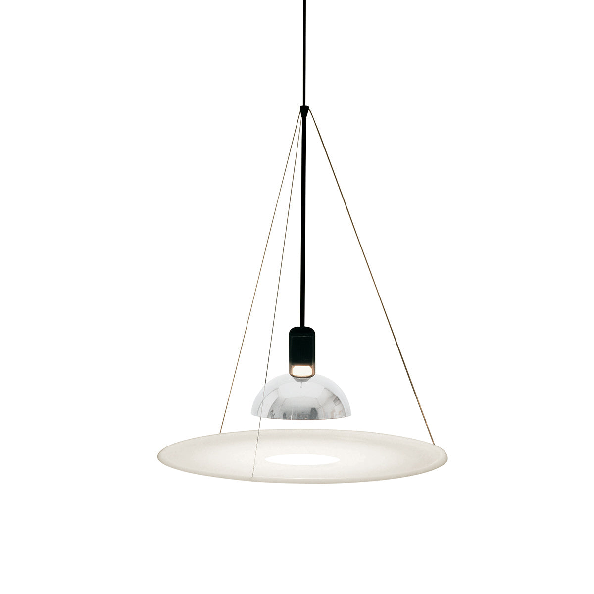 Frisbi Plastic and steel Pendant Lighting in Various Colors