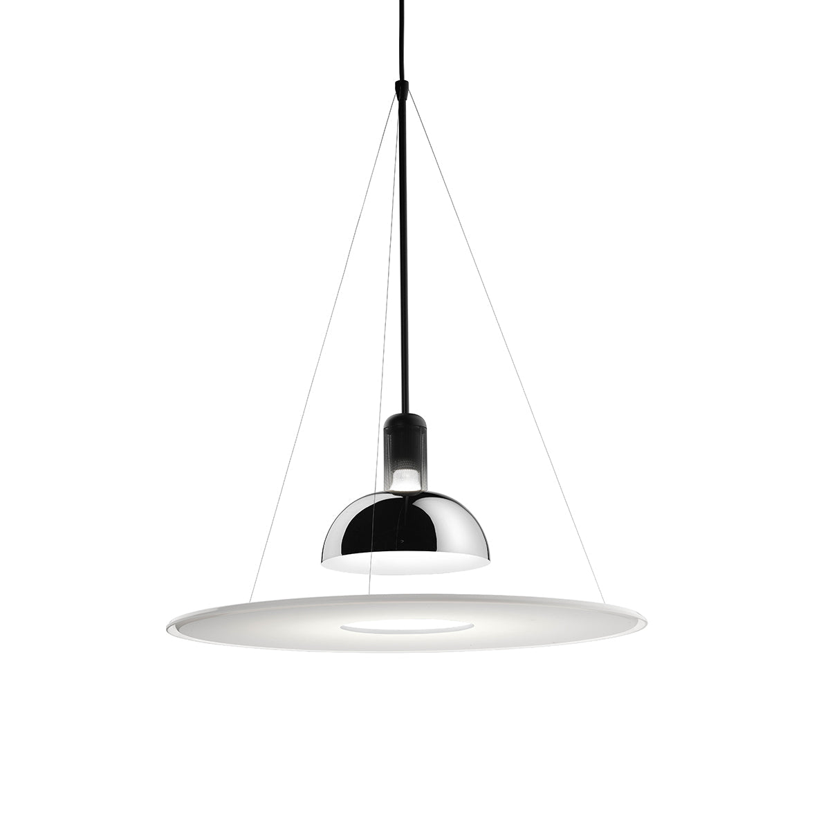Frisbi Plastic and steel Pendant Lighting in Various Colors
