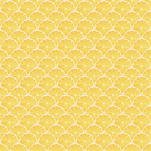 Lemon Scallop Yellow Wallpaper from the Just Kitchens Collection by Galerie Wallcoverings