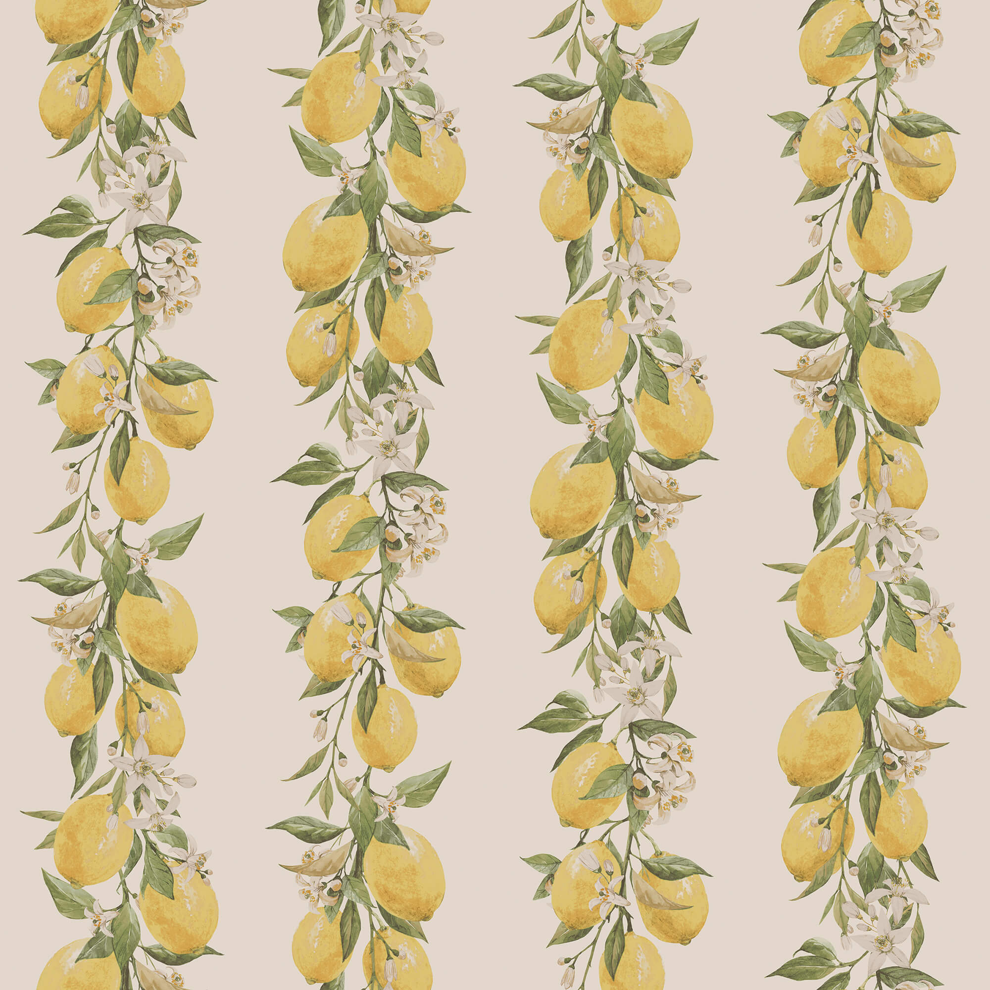 sample lemon stripe yellow beige wallpaper from the just kitchens collection by galerie wallcoverings 1