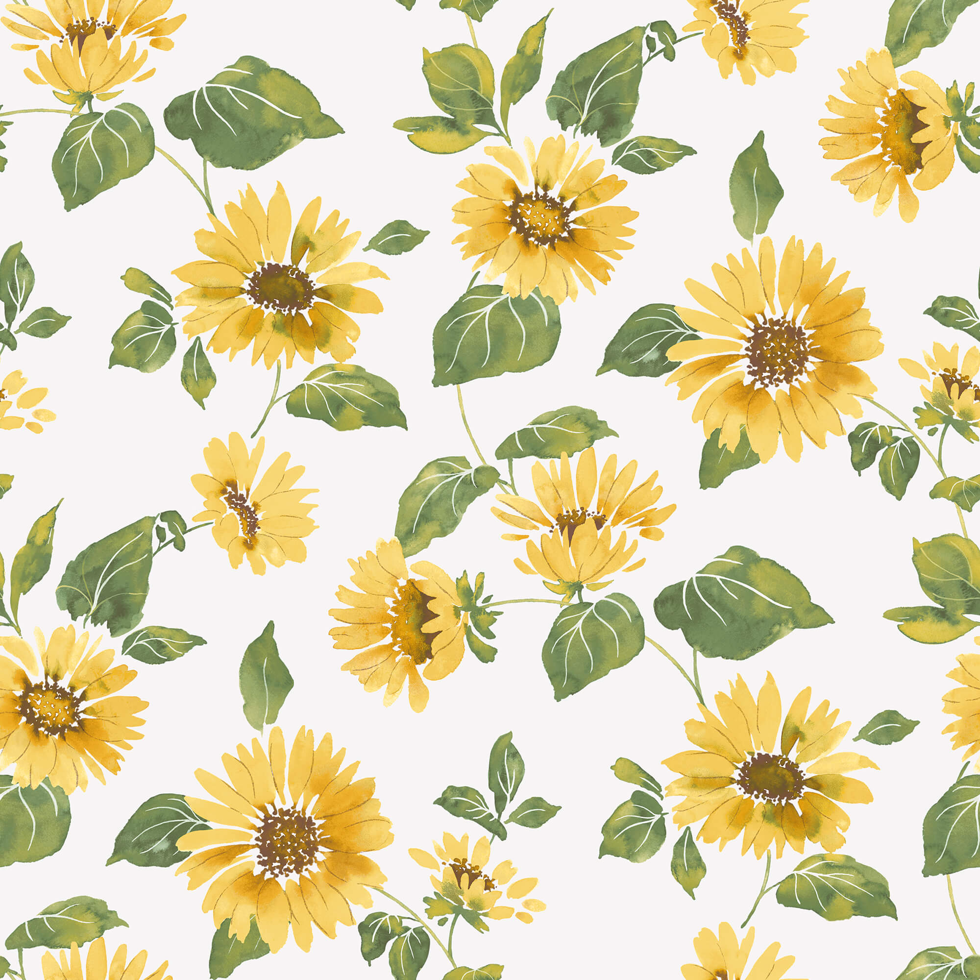 Sunflower Trail Yellow/Green Wallpaper from the Just Kitchens Collection by Galerie Wallcoverings