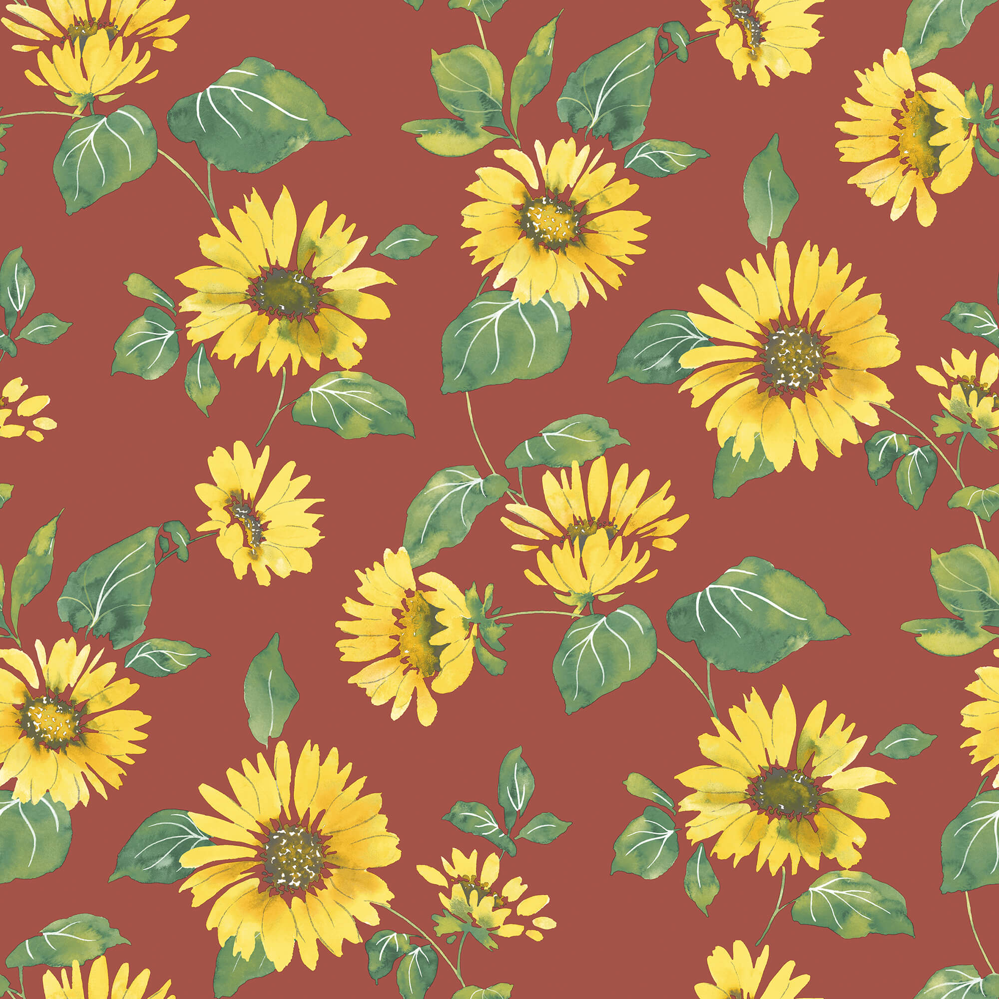 sample sunflower trail red yellow wallpaper from the just kitchens collection by galerie wallcoverings 1