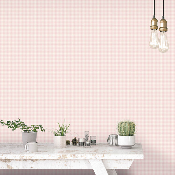 Houndstooth Blush Pink Wallpaper from the Small Prints Collection by Galerie Wallcoverings