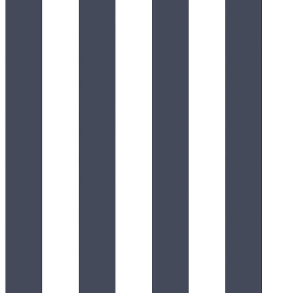 Awning Stripe Navy Wallpaper from the Just Kitchens Collection by Galerie Wallcoverings