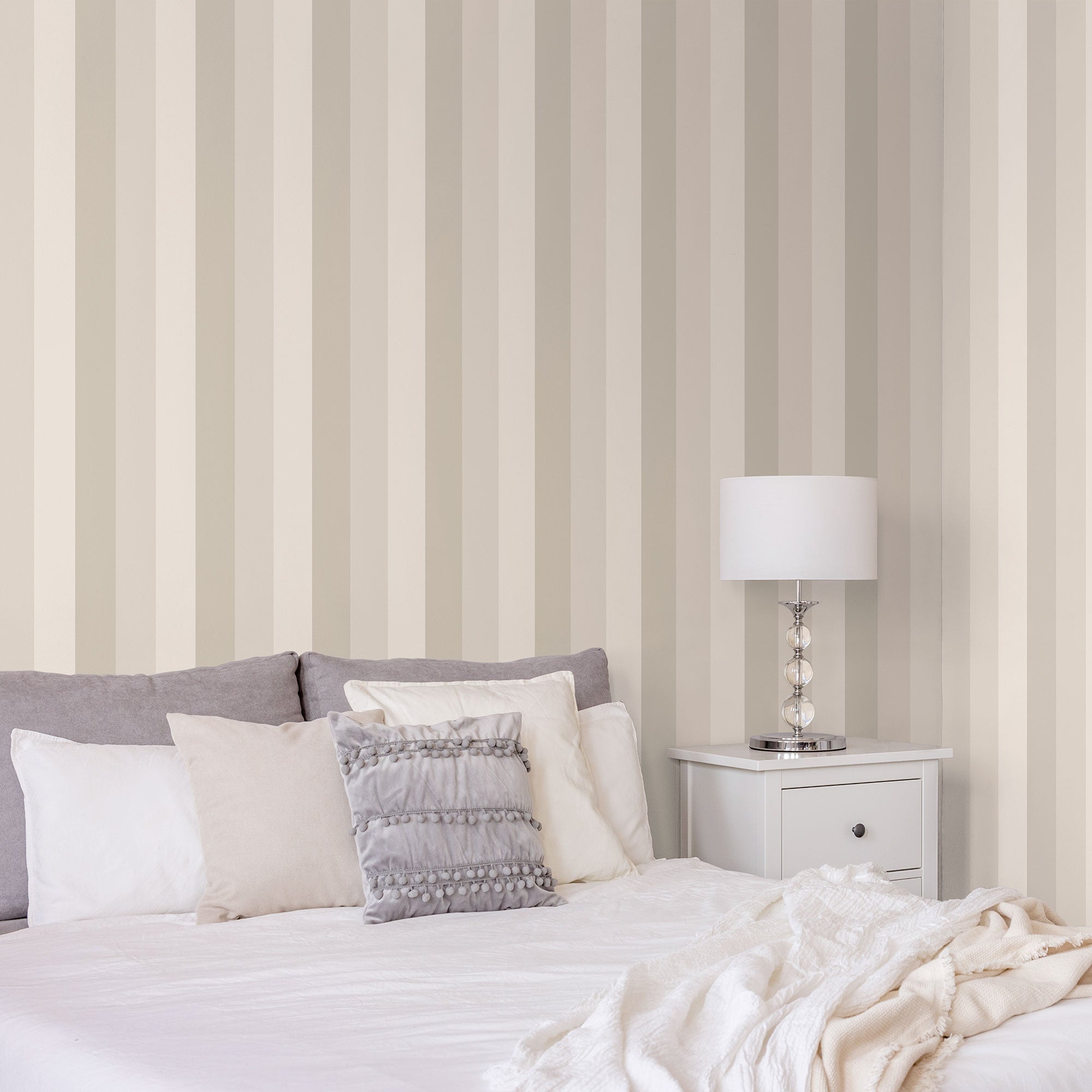 Secret Stripe Beige Wallpaper from the Secret Garden Collection by Galerie Wallcoverings