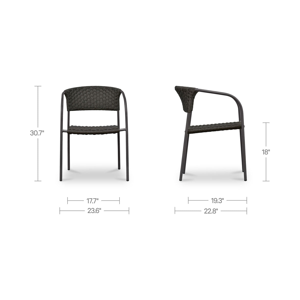 Zola Outdoor Dining Chair Set of 2