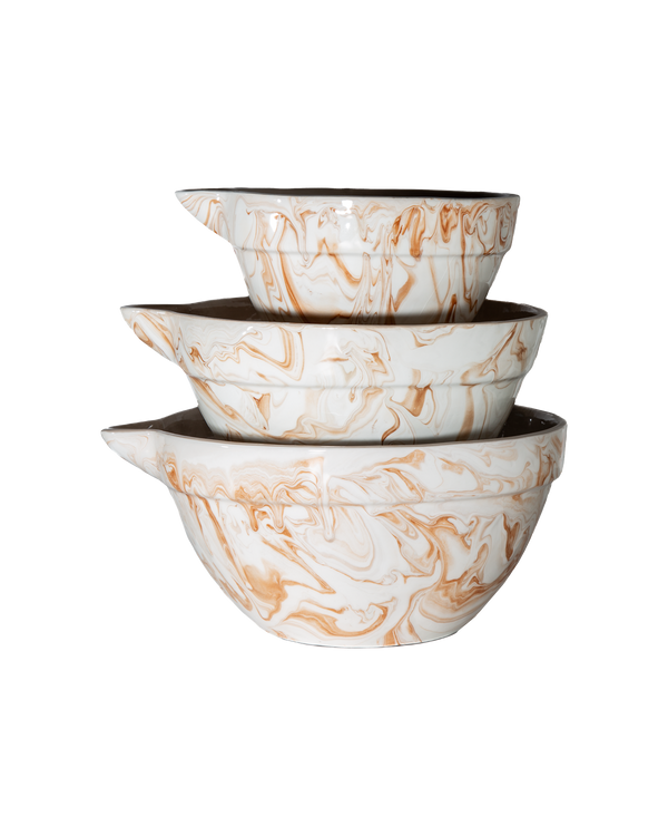 Marbled Terra Mixing Bowls - Set of 3