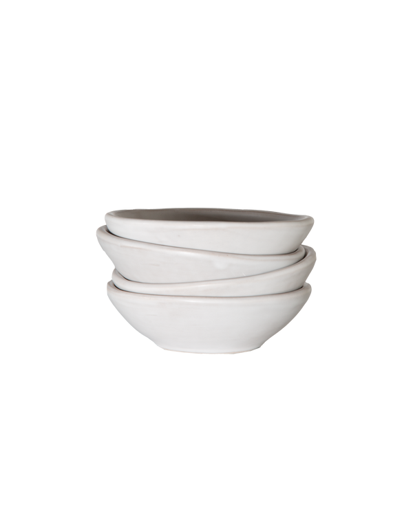 Oval White Lip Bowl Set Of 4 Uvn 1000151 1