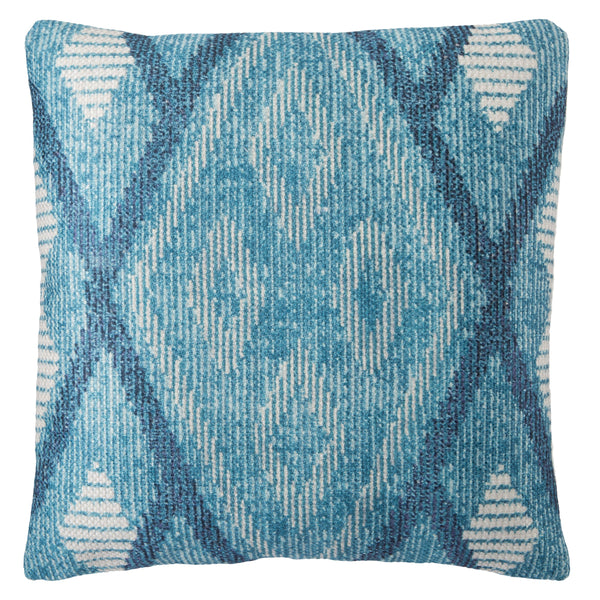 sadler indoor outdoor tribal blue white pillow by nikki chu 1