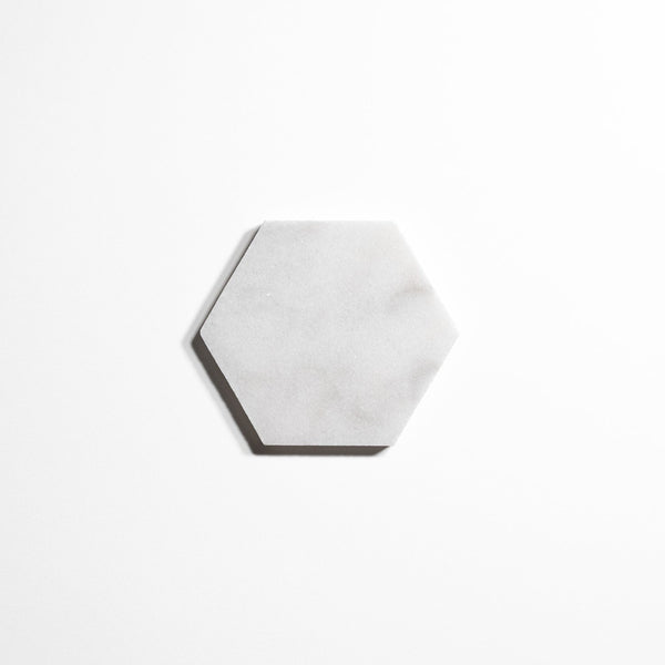 glacier white 5 hexagon tile by Designer Rug gw5hx 2