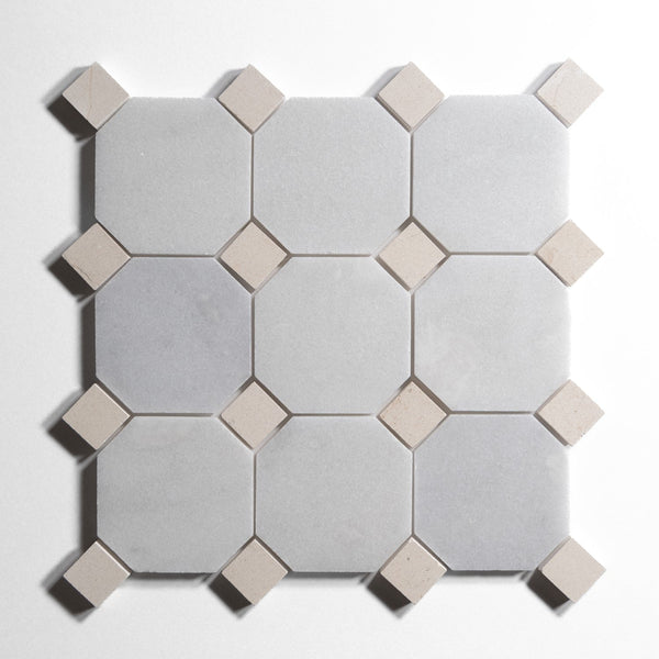 Glacier White Accent Crema Tile Sample