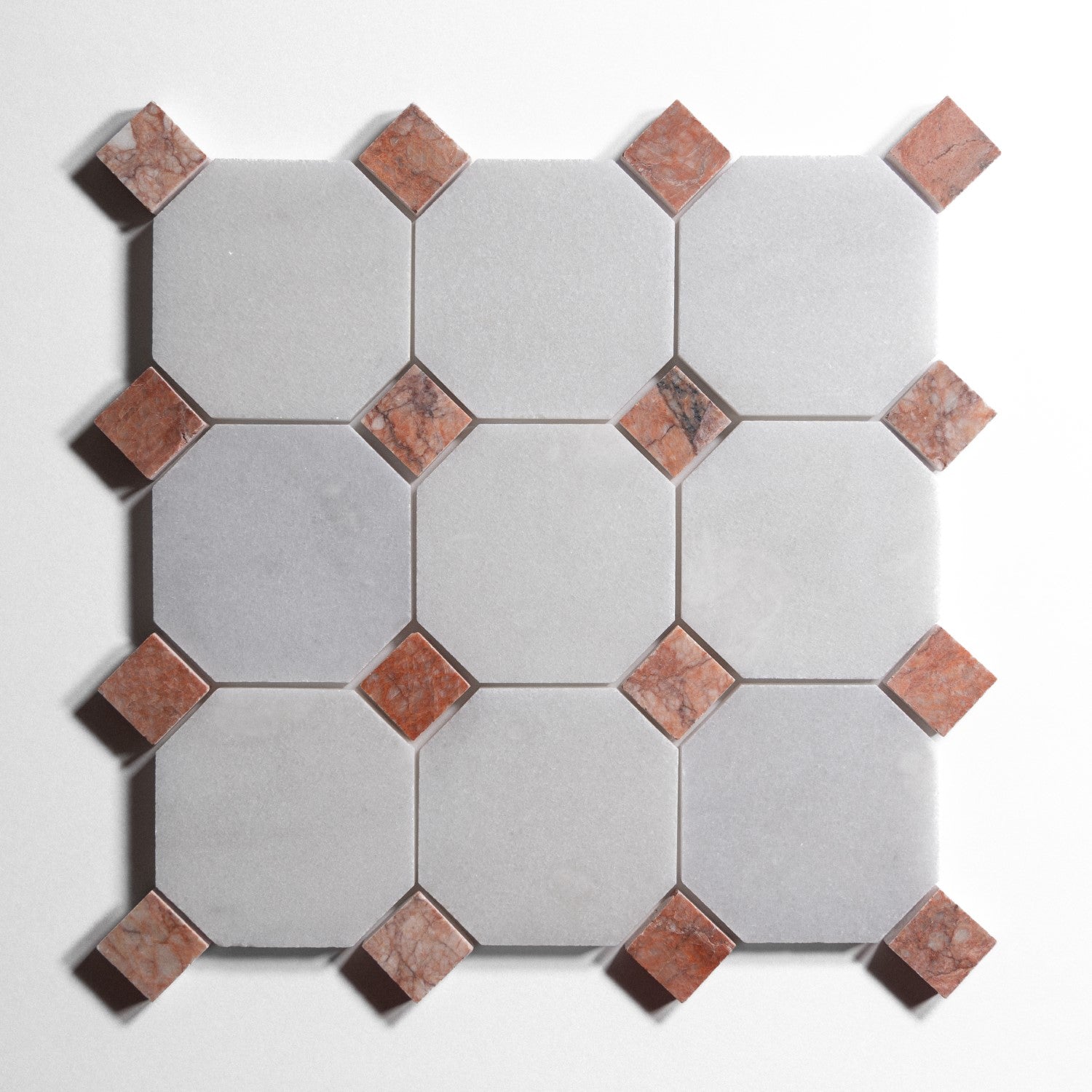 Glacier White Accent Red Onyx Tile Sample