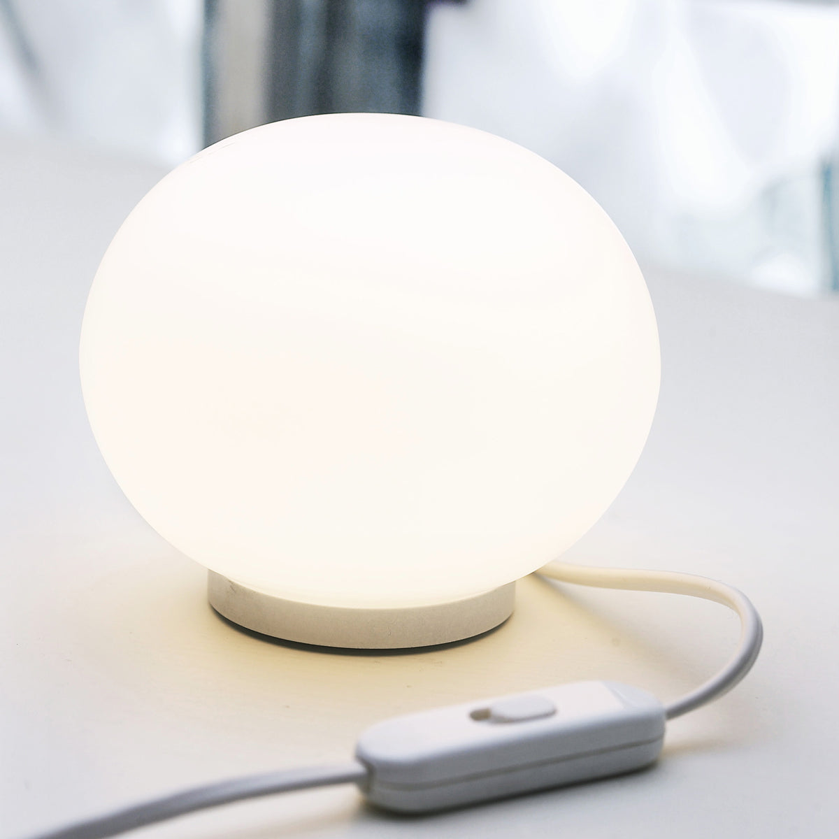 Glo-Ball Aluminum Opal Table Lighting