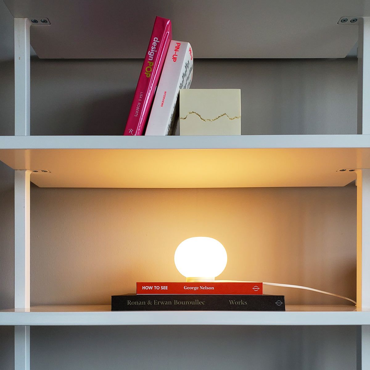 Glo-Ball Aluminum Opal Table Lighting