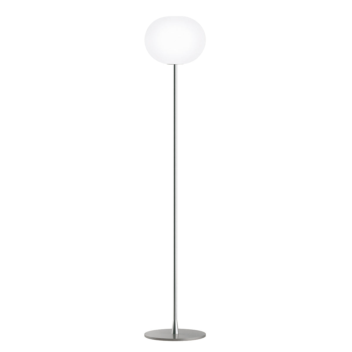 Glo-Ball Glass and steel Floor Lighting in Various Colors & Sizes