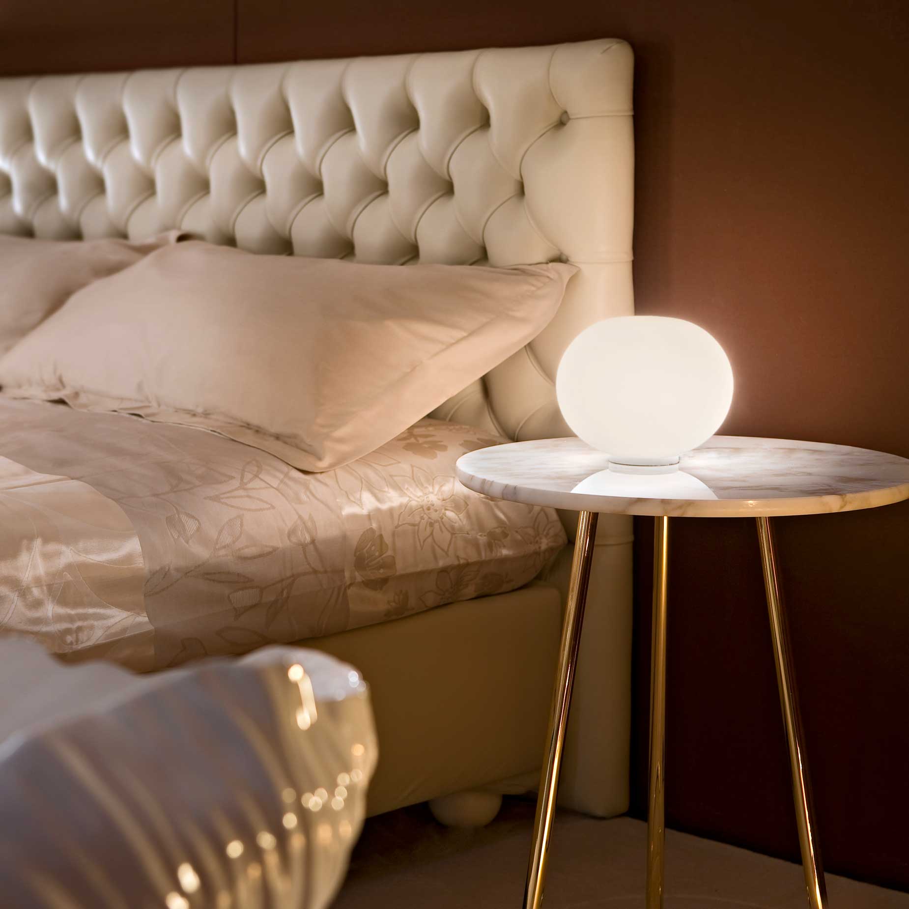 Glo-Ball Aluminum Opal Table Lighting