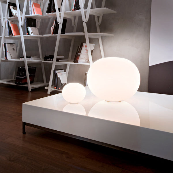 Glo-Ball Aluminum Opal Table Lighting