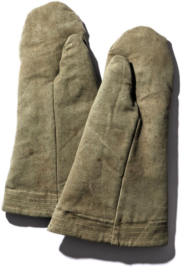 vintage tent fabric mittens design by puebco 4