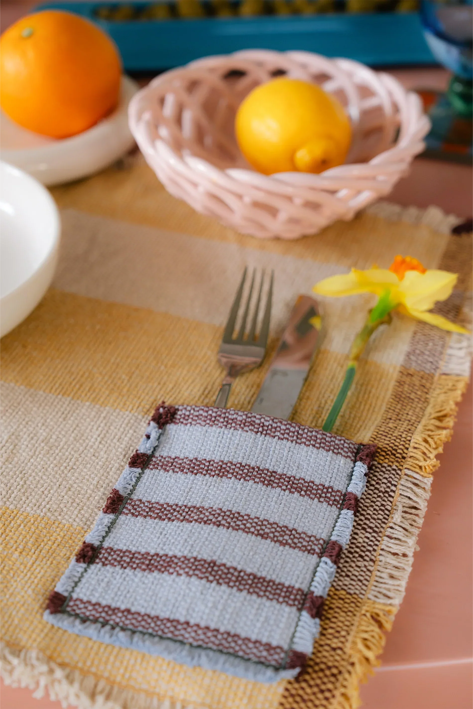 Handloom Placemats Pocket Set Of 2 Lorena Canals Hl Pm Pbl 19